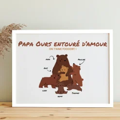 Affiche personnalisée - Câlins d'Ours
