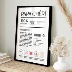 Affiche personnalisée - Composition d'un jeune papa