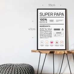 Affiche personnalisée - Composition d'un jeune papa