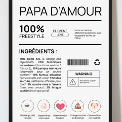 Affiche personnalisée - Composition d'un jeune papa