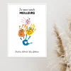 Affiche personnalisée - Empreintes pour papa