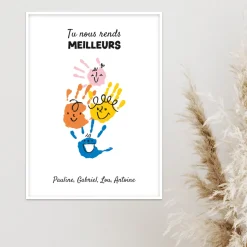 Affiche personnalisée - Empreintes pour papa