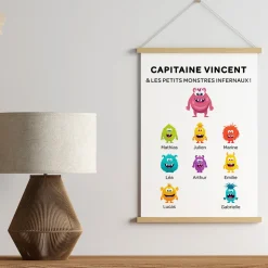 Affiche personnalisée - Famille Monstres