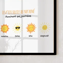 Affiche personnalisée - Famille soleils