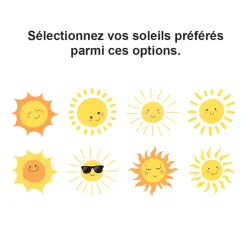 Affiche personnalisée - Famille soleils