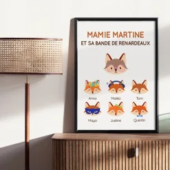 Affiche personnalisée - Mamie Renard et sa meute