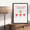 Affiche personnalisée - Maman et ses petits coeurs