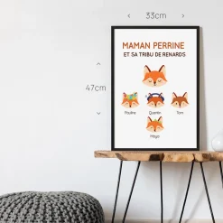 Affiche personnalisée - Maman Renard et sa meute