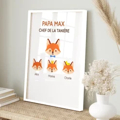Affiche personnalisée - Papa Renard et sa meute
