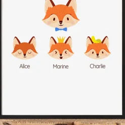 Affiche personnalisée - Papa Renard et sa meute