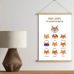 Affiche personnalisée - Papi Renard et sa meute