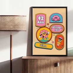 Affiche personnalisée - Stickers Rétro