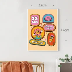Affiche personnalisée - Stickers Rétro