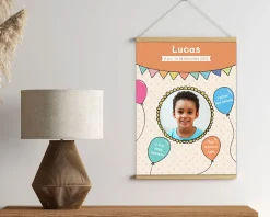 Affiche personnalisée anniversaire - Ballons