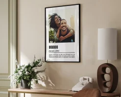 Affiche personnalisée couple - Définition Amour