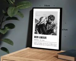 Affiche personnalisée couple - Définition Amour
