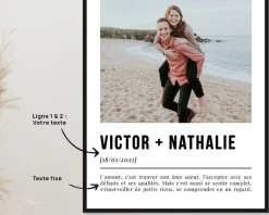 Affiche personnalisée couple - Définition Amour