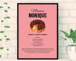 Affiche personnalisée prénom - Recette du bonheur