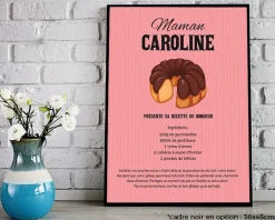 Affiche personnalisée prénom - Recette du bonheur