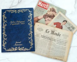 Authentique journal du jour de naissance dans son écrin personnalisé