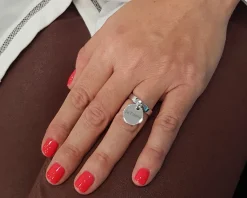 Bague martelée argent Prénom