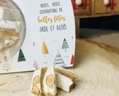 Ballotin de nougat au caramel beurre salé Personnalisable - Noël