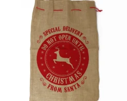 Baluchon de Noël XXL en toile de jute