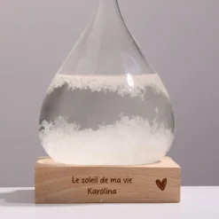Baromètre Tempête Storm Glass - Message coeur