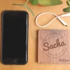 Batterie Externe en bois personnalisable 5000 mAh - Prénom
