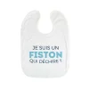 Bavoir bébé personnalisable - Collection 'Je déchire' - Modèle Bleu