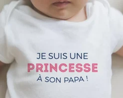 Body personnalisé pour bébé - Collection 'Je déchire' - Modèle Rose