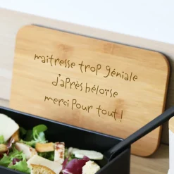 Boite à bento personnalisée - Mots d'enfants pour maitresse