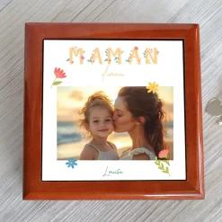 Boite à bijoux personnalisée - Amour Fleuri