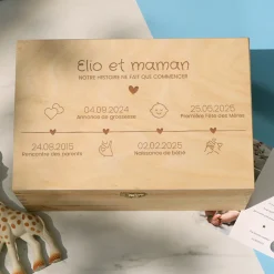 Boite à souvenirs personnalisée - Ligne de Vie