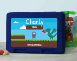Boîte à goûter personnalisable - Jeux Vidéo Rétro - Version Garçon