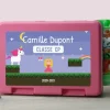 Boîte à goûter personnalisable - Jeux Vidéo Rétro - Version Fille