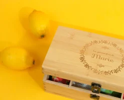 Boîte à thé gravée - Les gourmandises