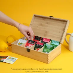 Boîte à thé gravée personnalisée - Scrabble
