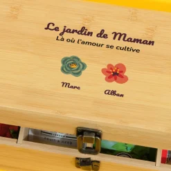 Boîte à thé personnalisée - Famille fleurs