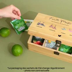 Boîte à thé personnalisée - Famille Chaussures