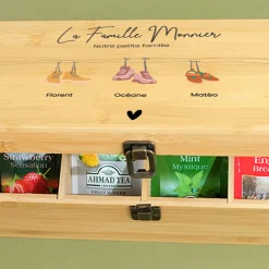 Boîte à thé personnalisée - Famille Chaussures