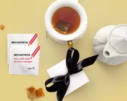 Boîte de 10 sachets de thé bio personnalisables - Merci Maîtresse, Maître et ATSEM