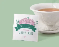 Boîte de 10 sachets de thé bio personnalisables - Maman Fleurie