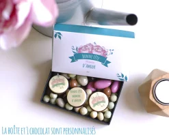 Boîte de chocolats personnalisée - Collection Maman Fleurie