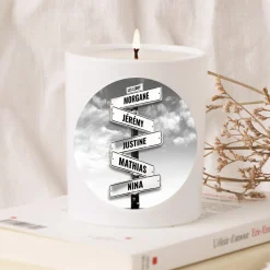 Bougie blanche personnalisée - Destination NYC