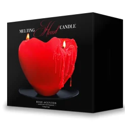 Bougie parfumée en forme de coeur rouge