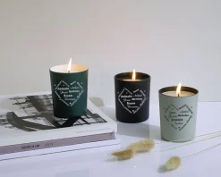 Bougie personnalisable parfumée - Coeur Famille