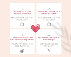 Bougie personnalisable parfumée - Aujourd'hui je t'aime depuis X jours
