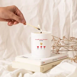 Bougie personnalisée - Maman et ses petits coeurs