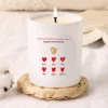 Bougie personnalisée - Mamie et ses petits coeurs